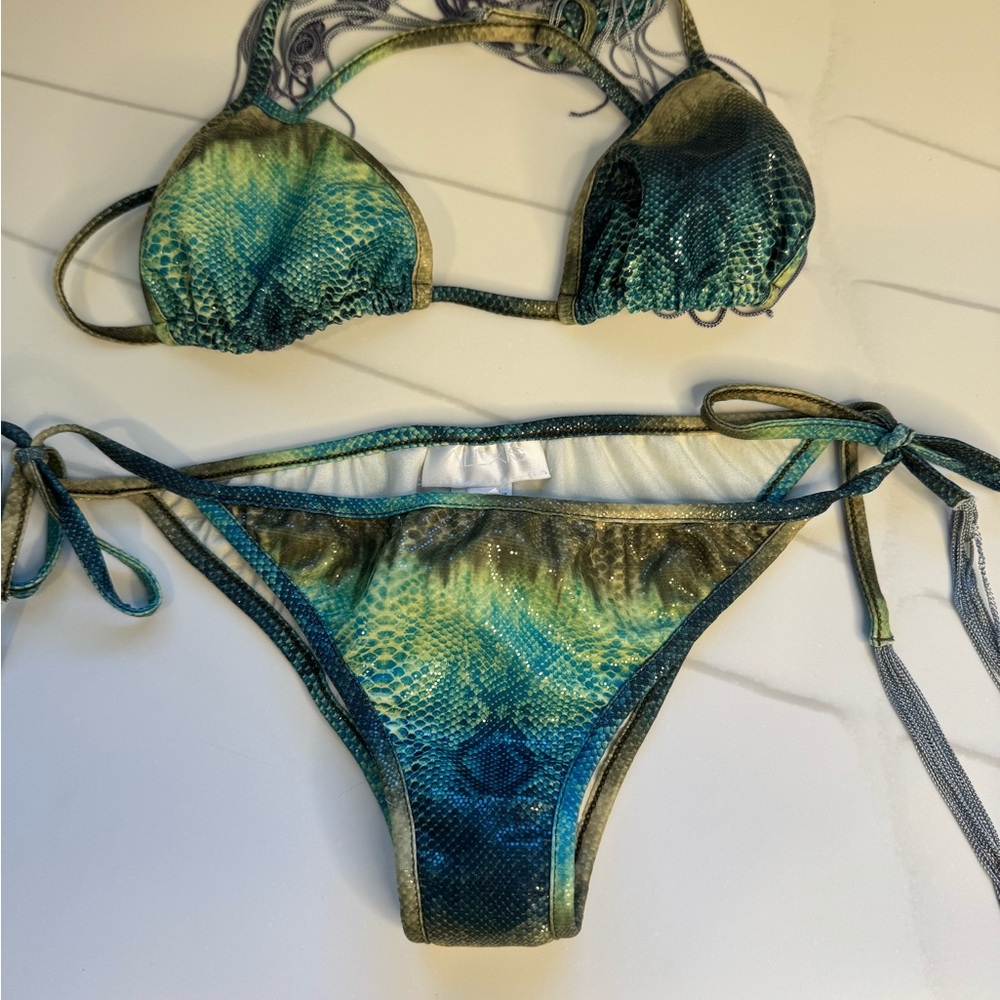 🔥 Alexis Designer Bikini – Emerald Python Print 🔥 - Picture 14 of 16